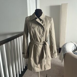 Coach Beige Double-Breasted Trench Coat